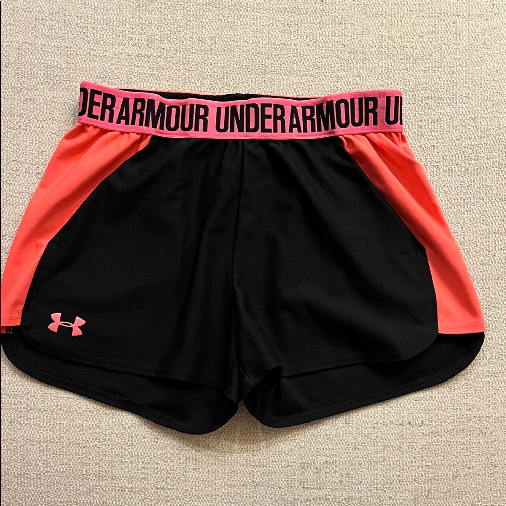 Under Armour Black & Coral Athletic Women's Shorts
